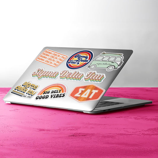Sigma Delta Tau <br> Retro Sticker Sheet