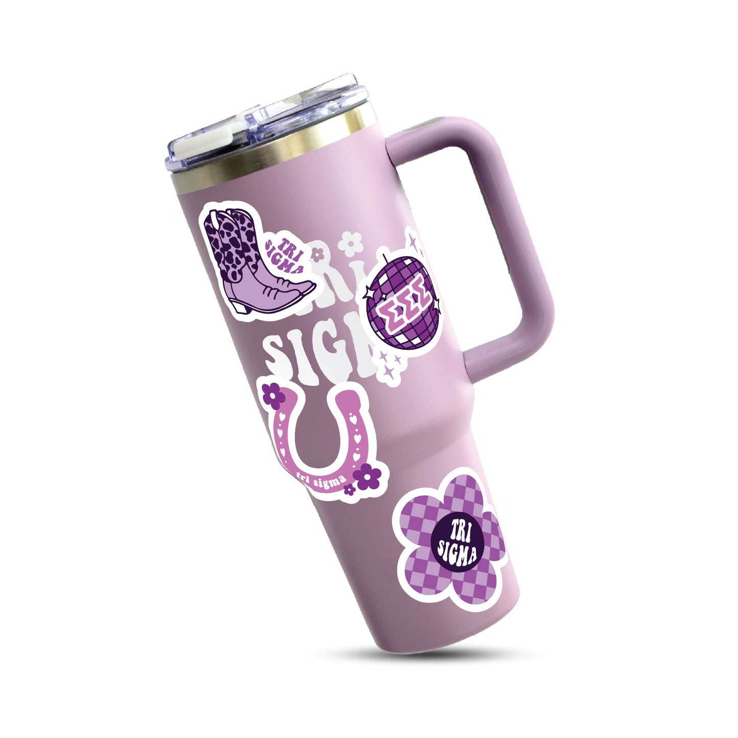 Tri Sigma Sticker Sheet - Western Disco Design