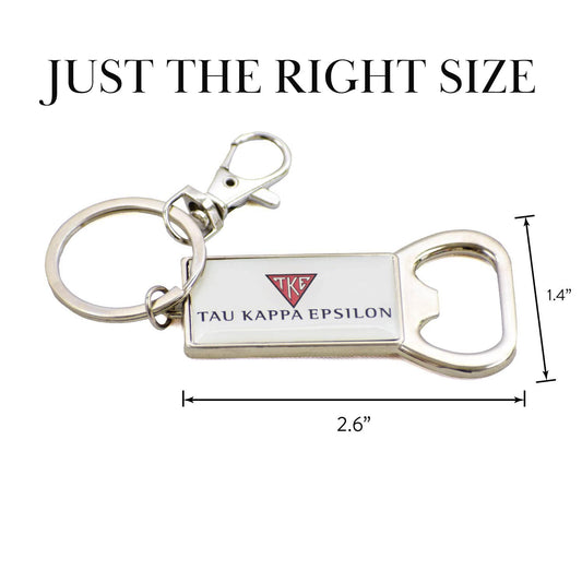 Phi Kappa Tau Fraternity Keychain with Flat Bottle Opener