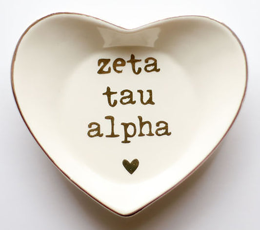 Zeta Tau Alpha Ceramic Ring Dish