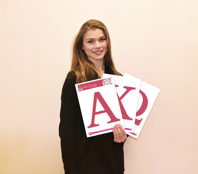 Alpha Chi Omega Jumbo Letter Decals