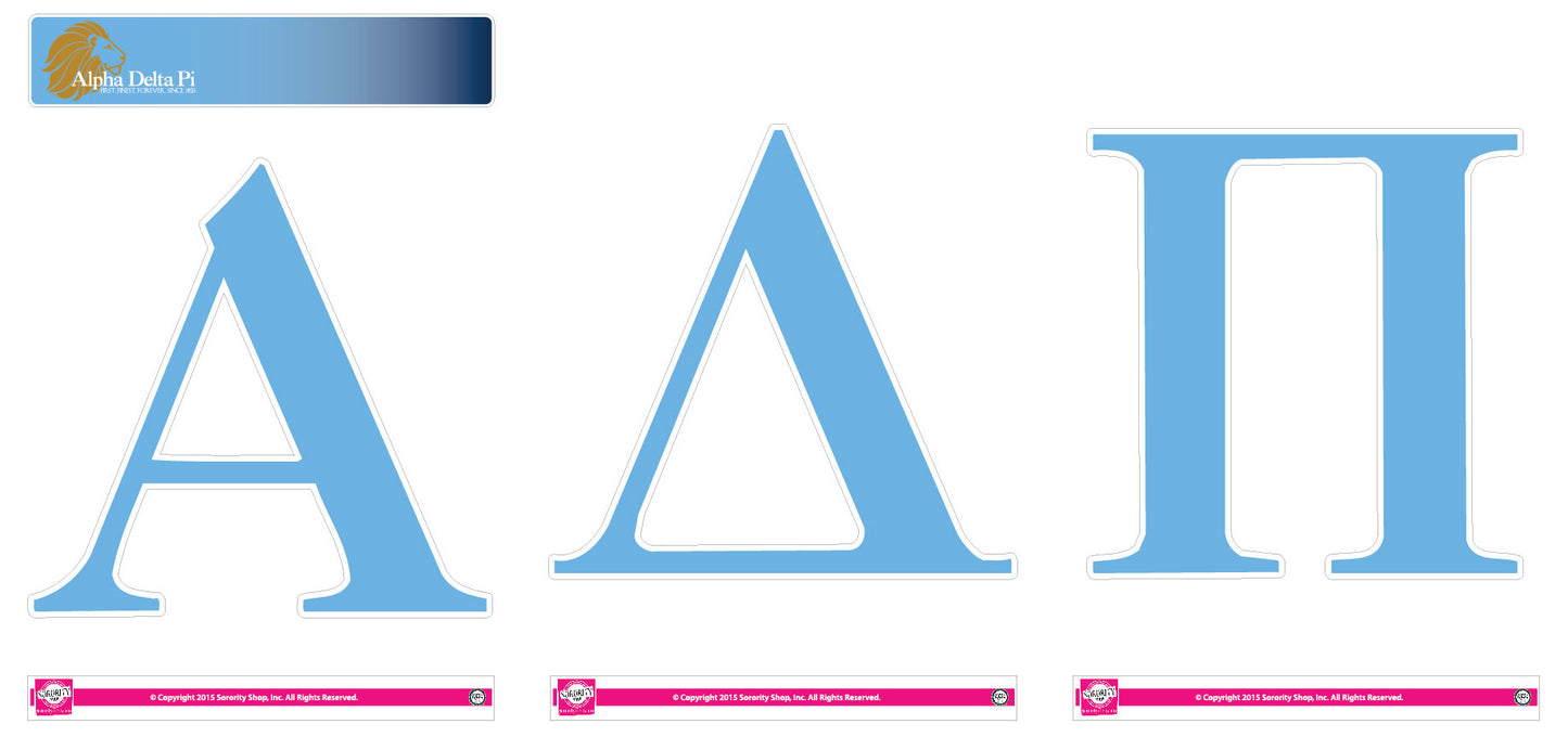 Alpha Delta Pi Jumbo Letter Decals