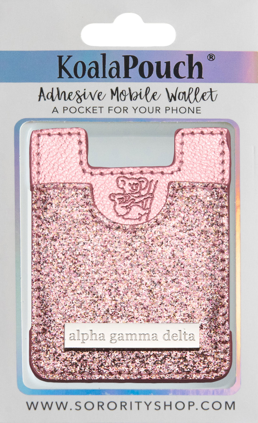 Alpha Gamma Delta Glitter Koala Pouch
