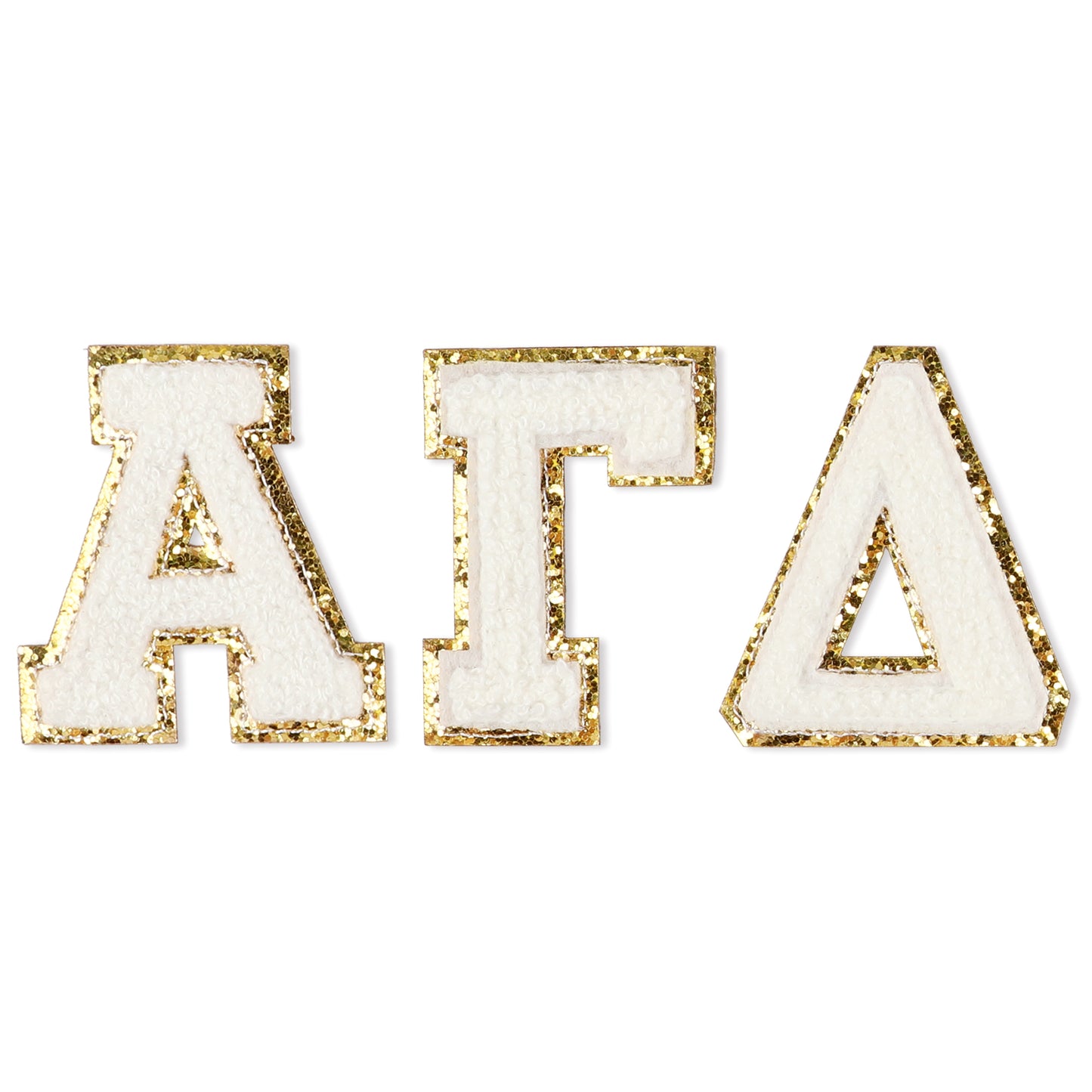 Alpha Gamma Delta Chenille Stickers - AGD Greek Letter Stickers