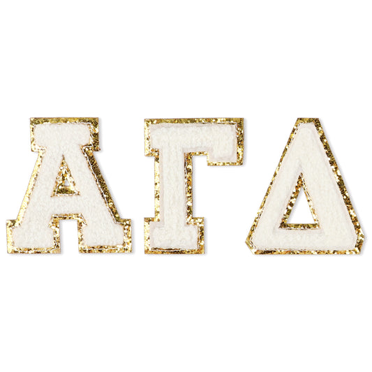 Alpha Gamma Delta Chenille Stickers - AGD Greek Letter Stickers