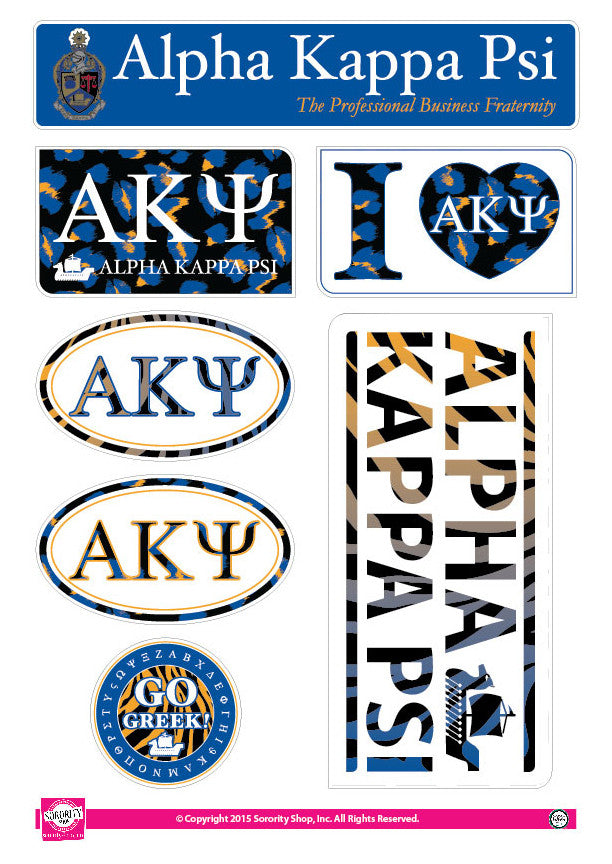 Alpha Kappa Psi <br> Animal Print Stickers