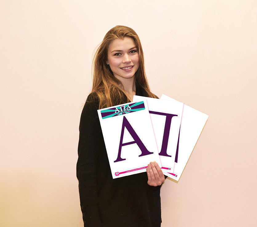 Alpha Pi Delta <br> Jumbo Letter Decals
