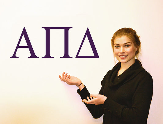 Alpha Pi Delta <br> Jumbo Letter Decals