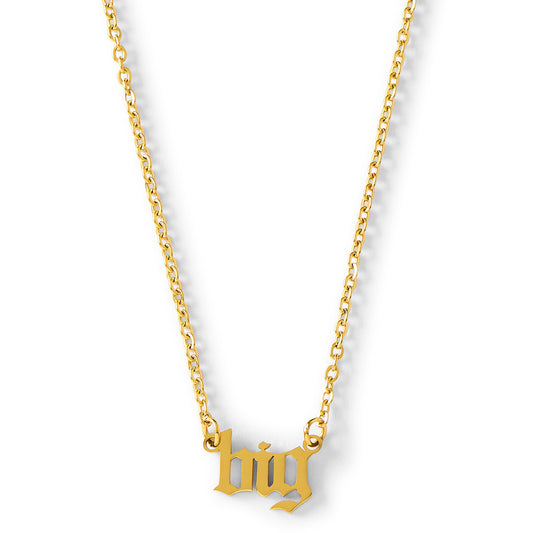 Big Old English Design Necklace