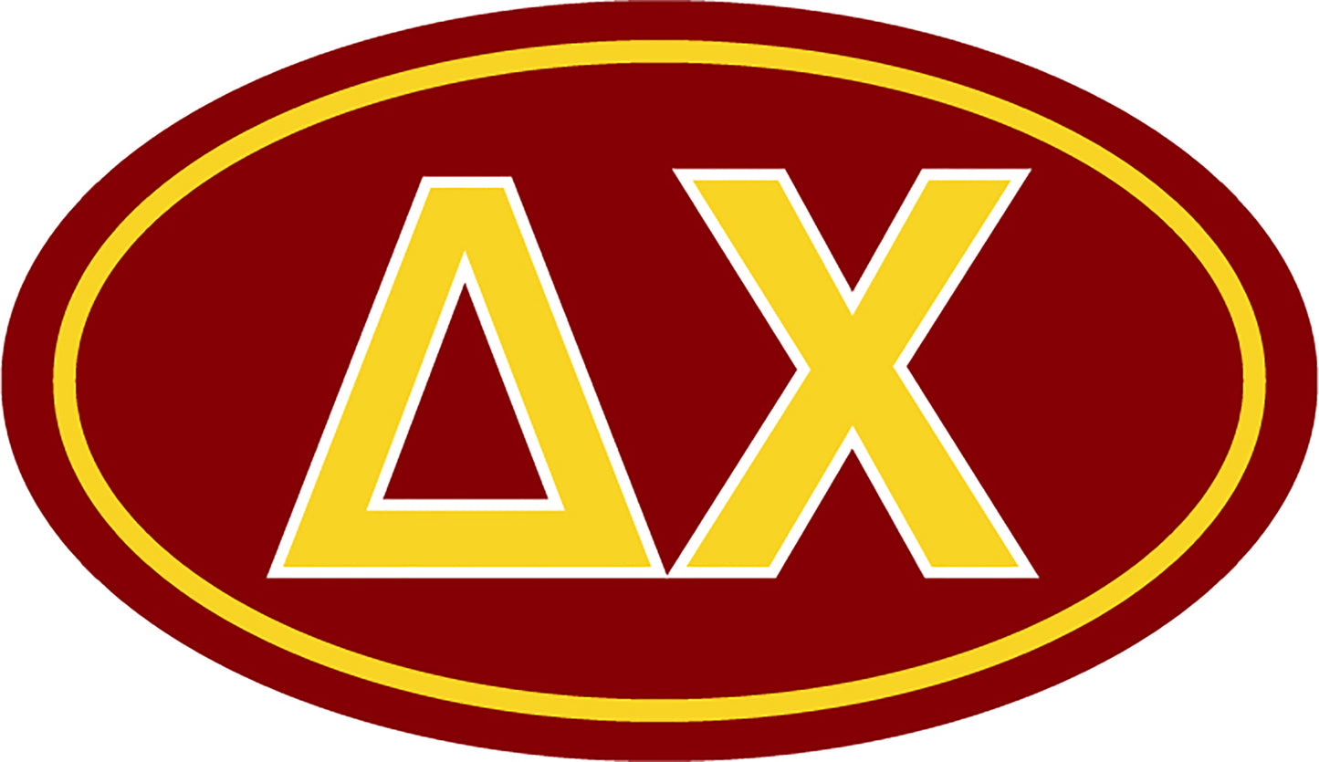 Delta Chi Oval Fraternity Car Magnet Set of 2