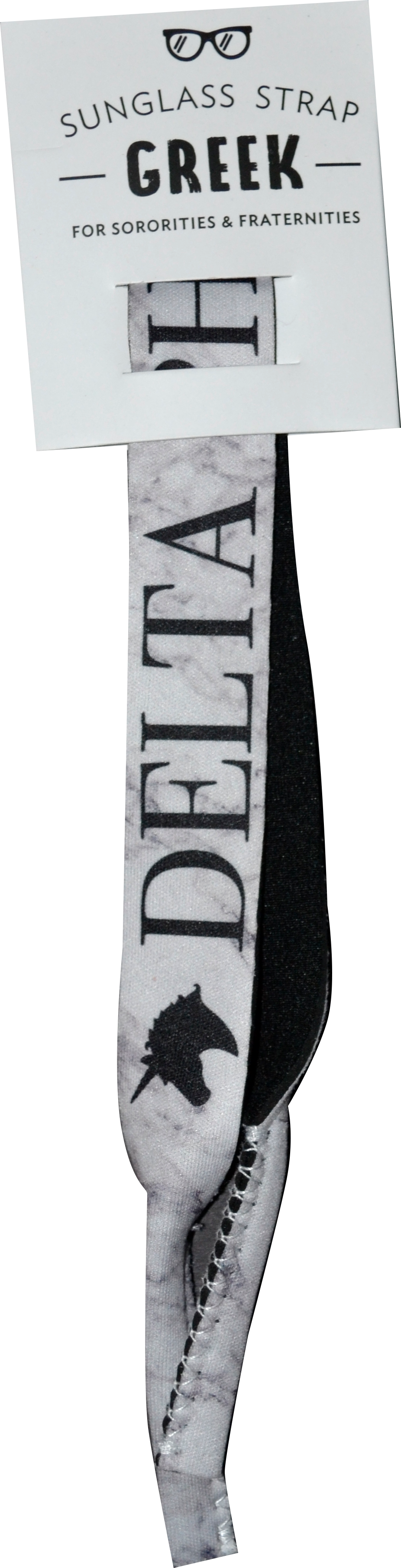Delta Phi Epsilon Sunglass Strap Packaging- Croakie