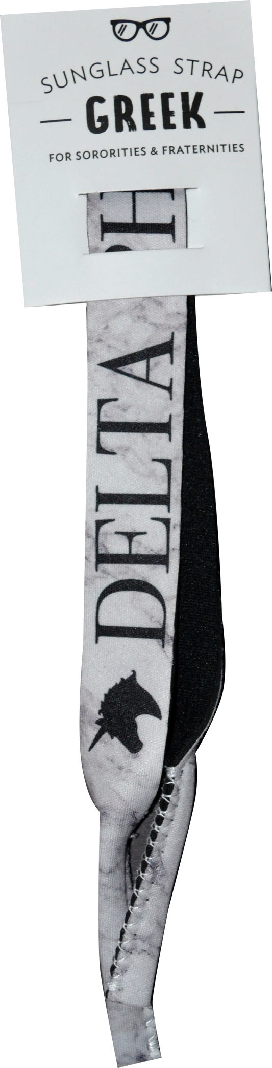 Delta Phi Epsilon Sunglass Strap Packaging- Croakie