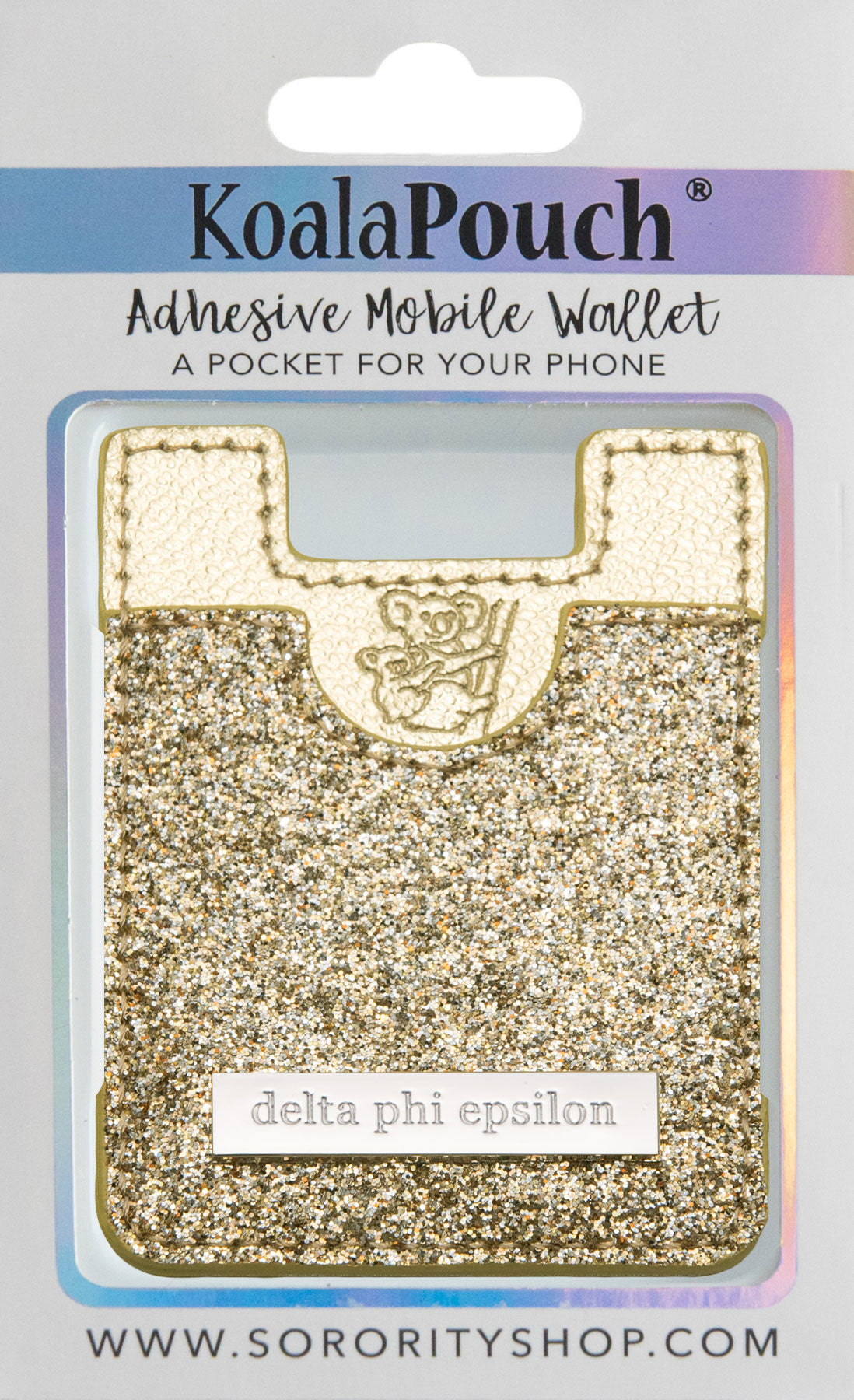 Delta Phi Epsilon Glitter Koala Pouch