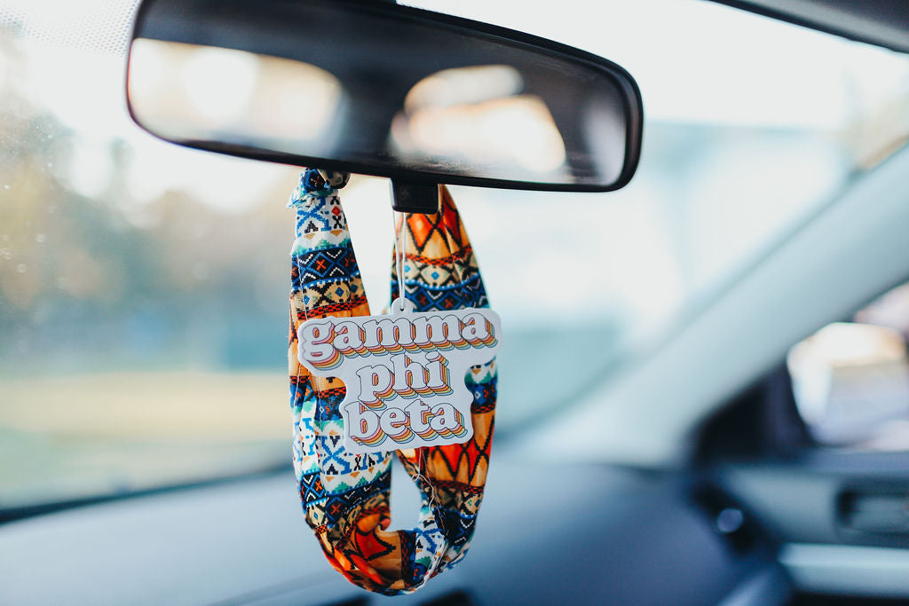 Gamma Phi Beta - Retro Air Freshener - Bubblegum Scented