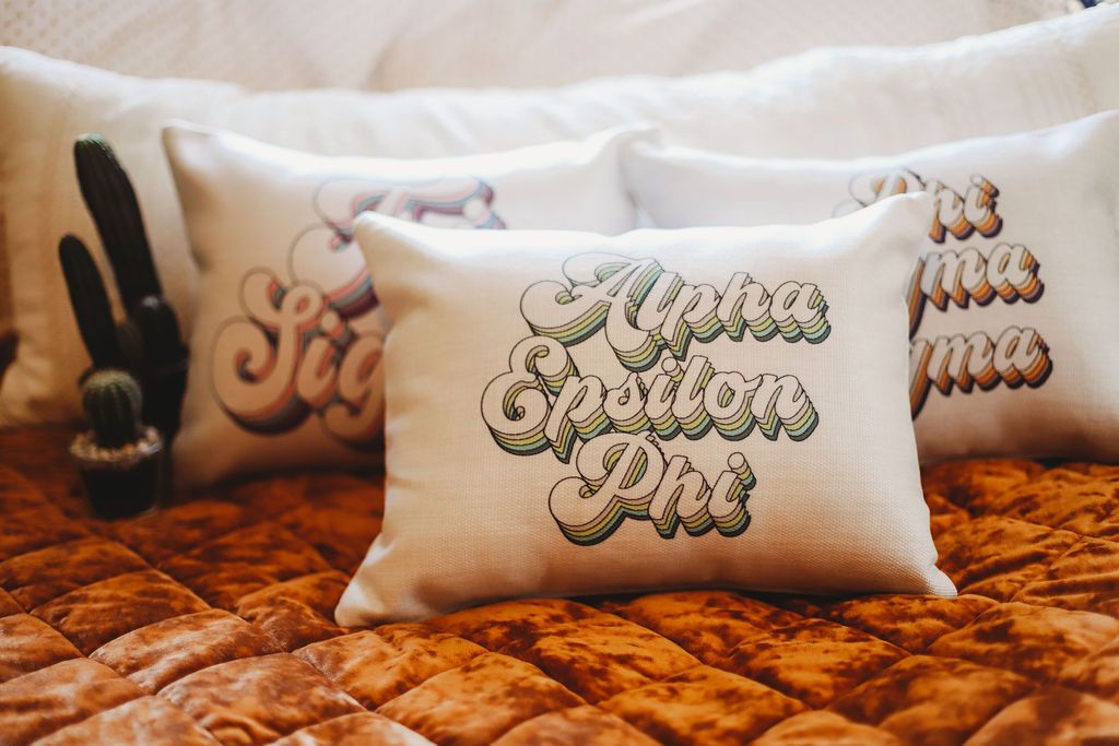 Pi Beta Phi Retro Pillow