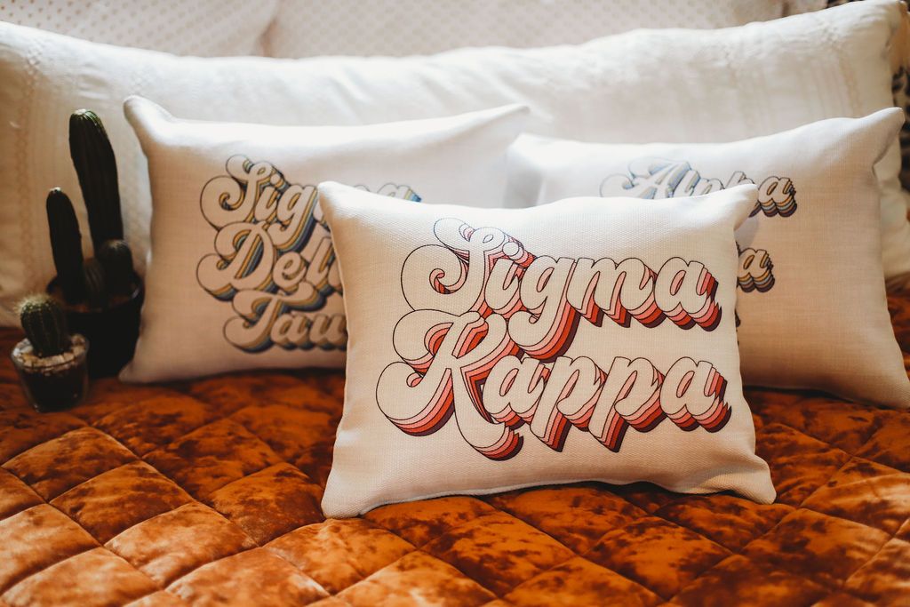 Gamma Phi Beta Retro Throw Pillow