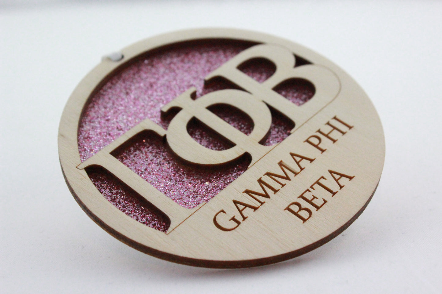 Gamma Phi Beta - Laser Carved Ornament - 3" Round