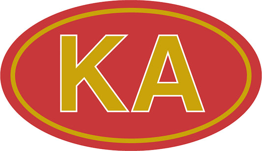 Kappa Alpha Oval Fraternity Car Magnet Set of 2