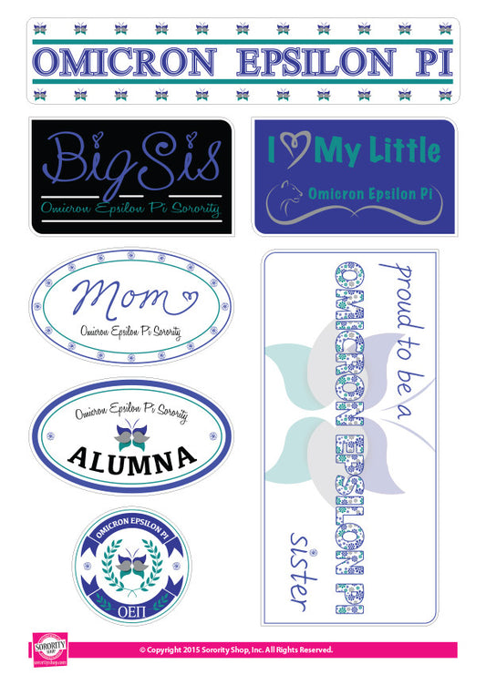 Omicron Epsilon Pi <br> Family Stickers