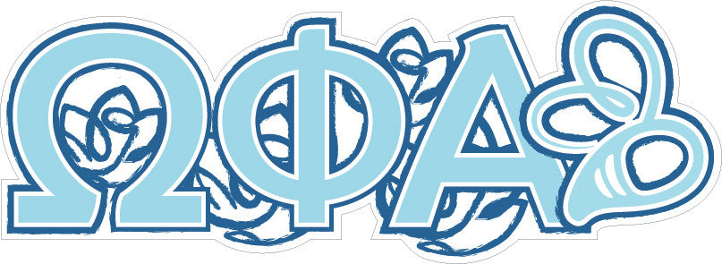 Omega Phi Alpha <br>11.25 x 4 Laptop Skin/Wall Decal