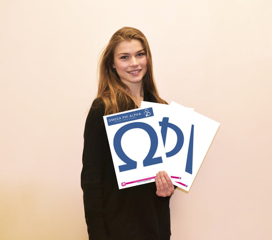 Omega Phi Alpha <br> Jumbo Letter Decals