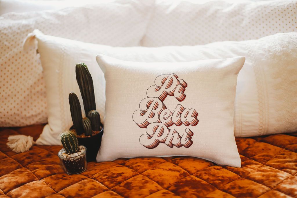 Pi Beta Phi Retro Pillow
