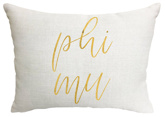Phi Mu Throw Pillow