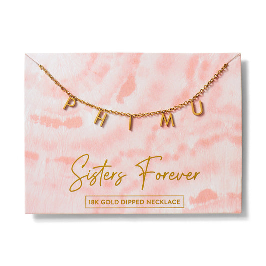Phi Mu Name Necklace