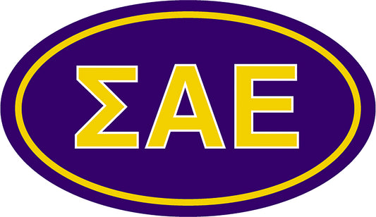 Sigma Alpha Epsilon Oval Fraternity Car Magnet Set of 2