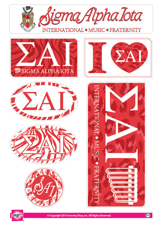 Sigma Alpha Iota <br> Animal Print Stickers