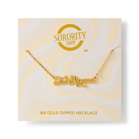 Sigma Sigma Sigma Retro Design Necklace