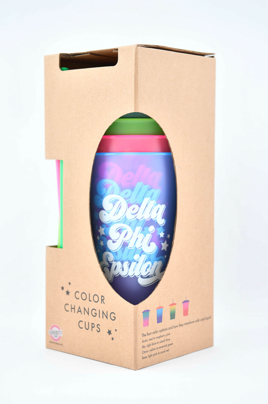 Delta Phi Epsilon Color Changing Cups (Set of 4)