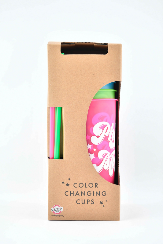 Phi Mu Color Changing Cups (Set of 4)