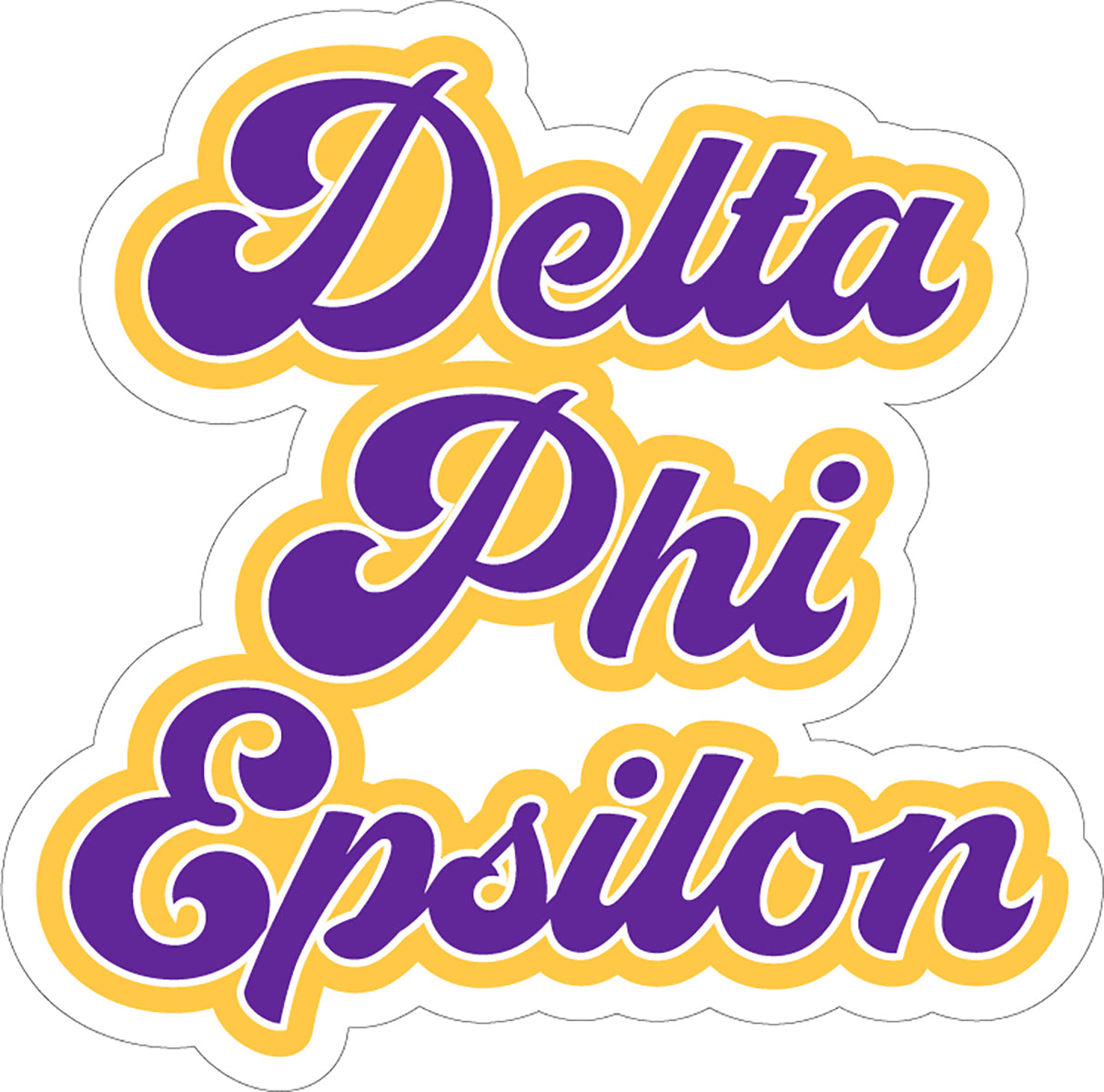 Delta Phi Epsilon Retro Sorority Car Magnet Set of 2