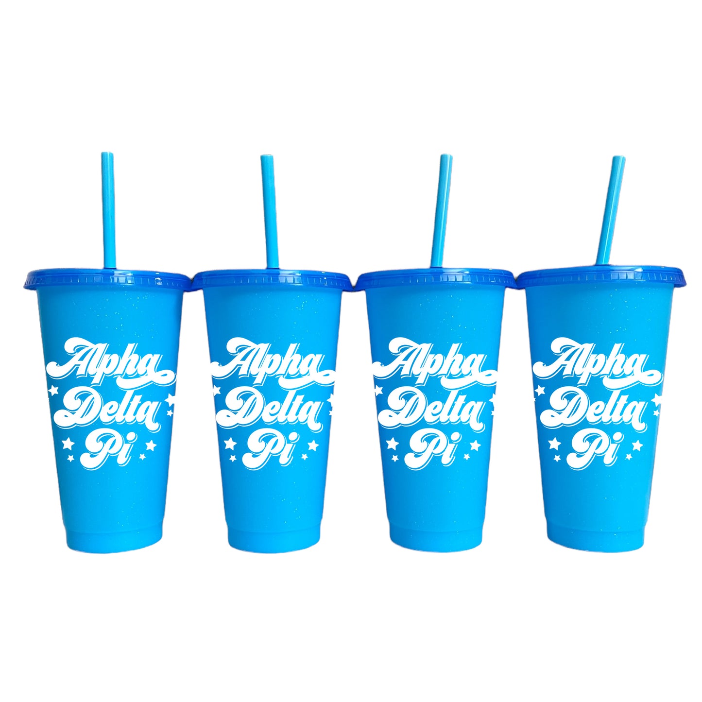 Alpha Delta Pi Glitter Color Changing Cup 4-Pack