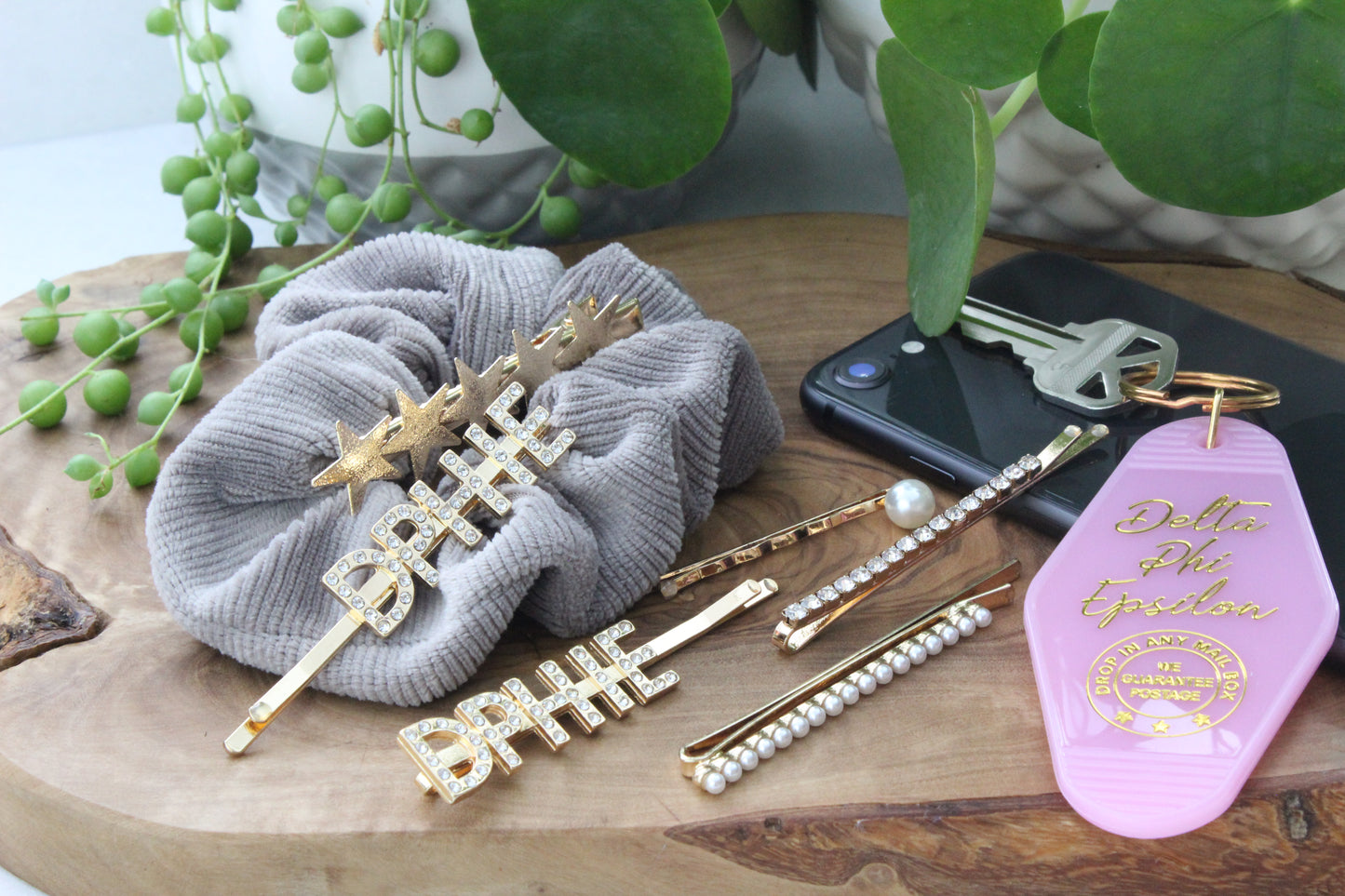 Delta Phi Epsilon Sorority Hair Clips