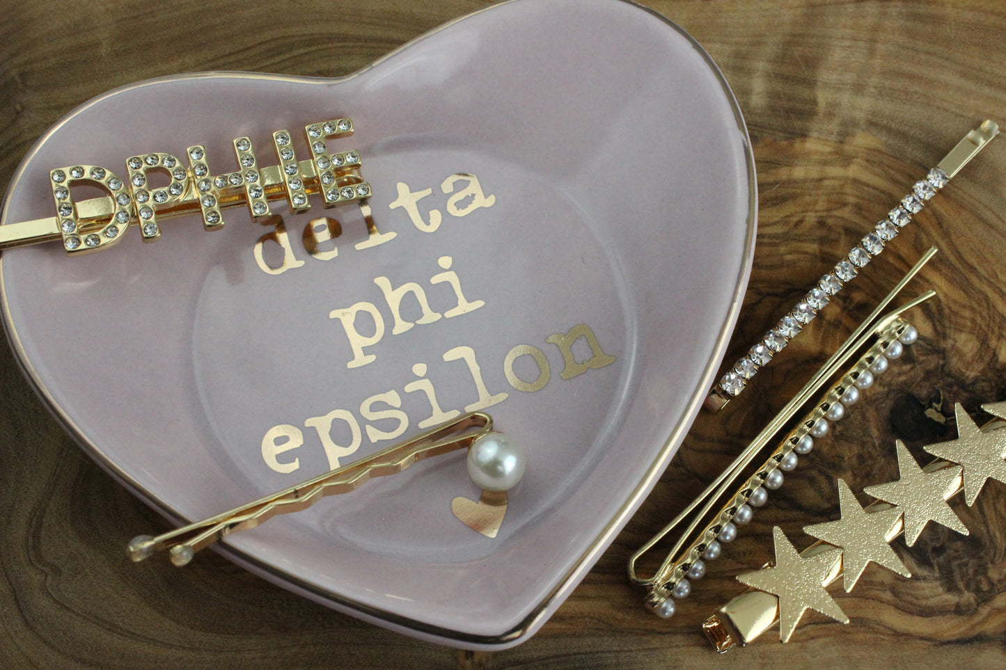 Delta Phi Epsilon Sorority Hair Clips