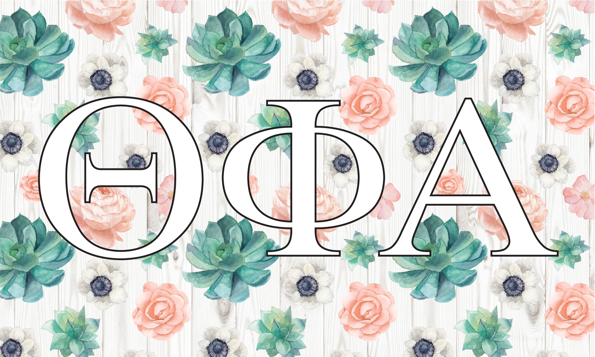 Theta Phi Alpha Succulent Flag