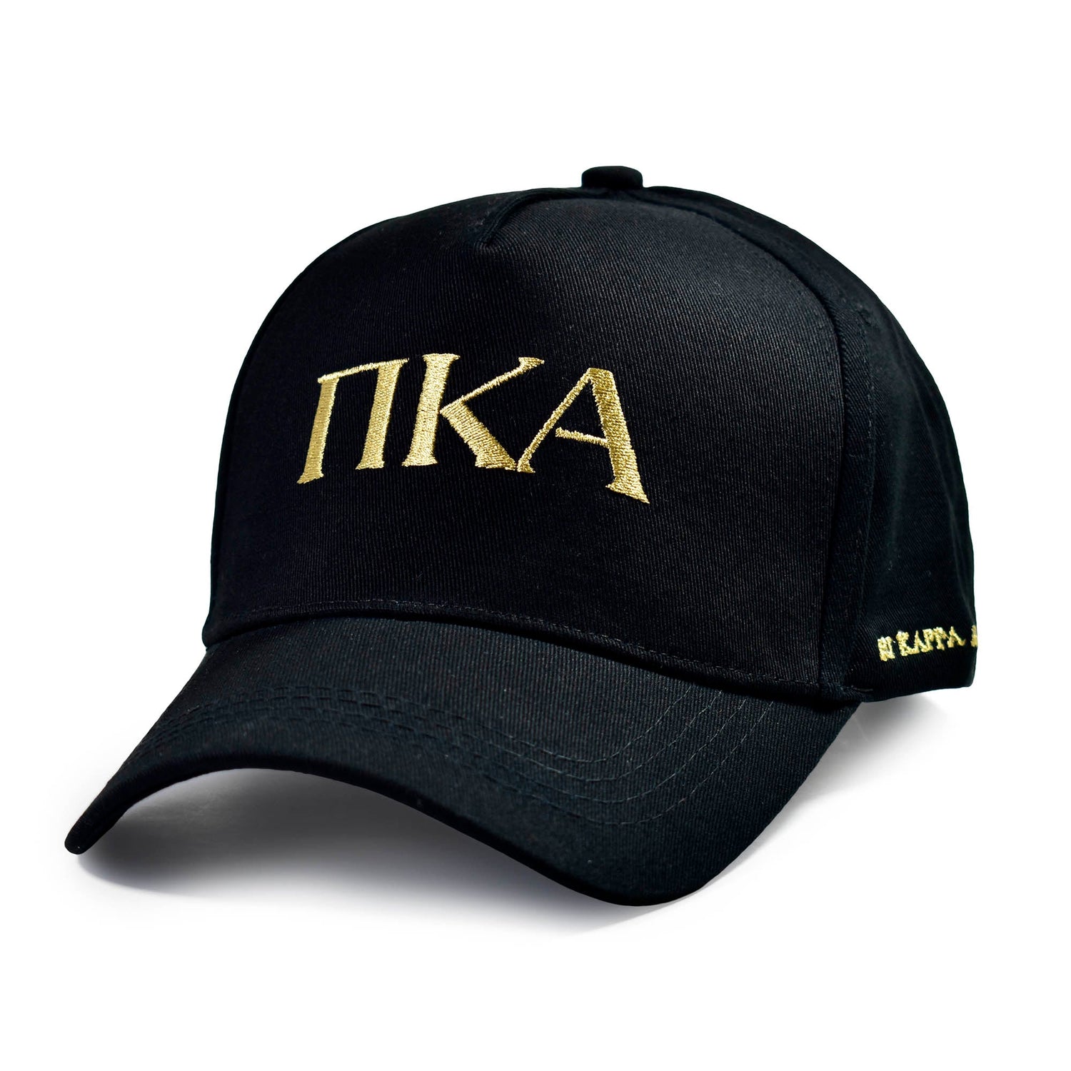 Fraternity Brushed Cotton 5-Panel Black Baseball Caps - Hats