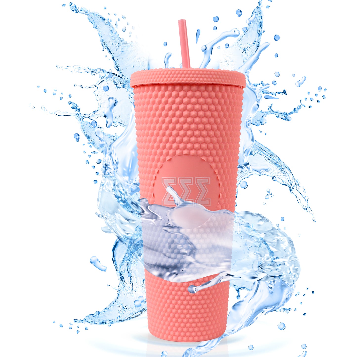 Phi Sigma Sigma Studded Tumbler