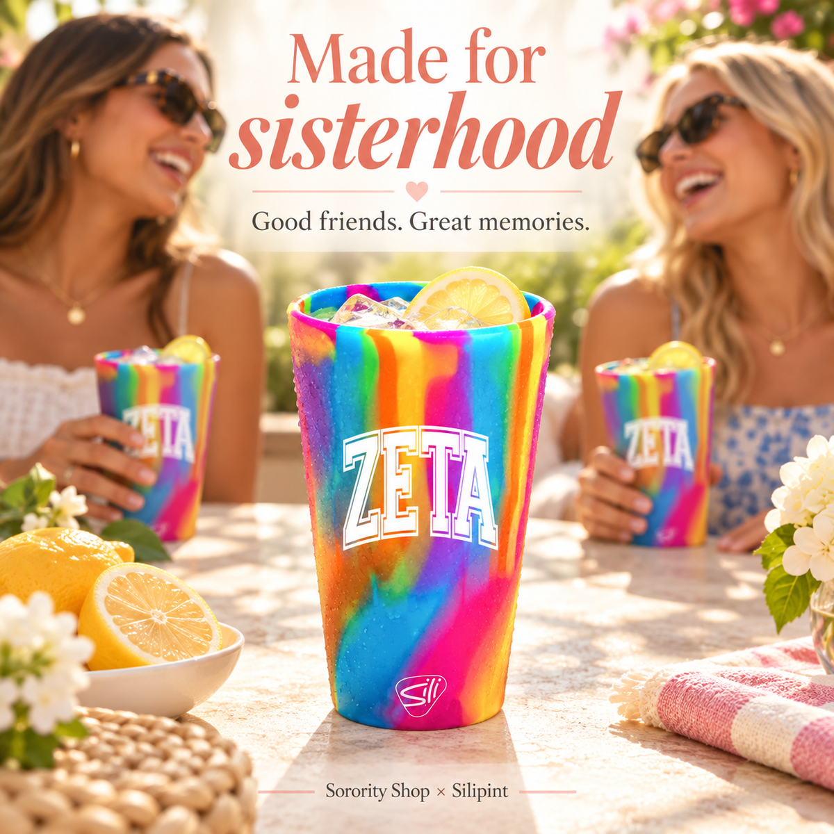 Sorority Shop x Silipint Zeta Tau Alpha 16oz Silicone Cup