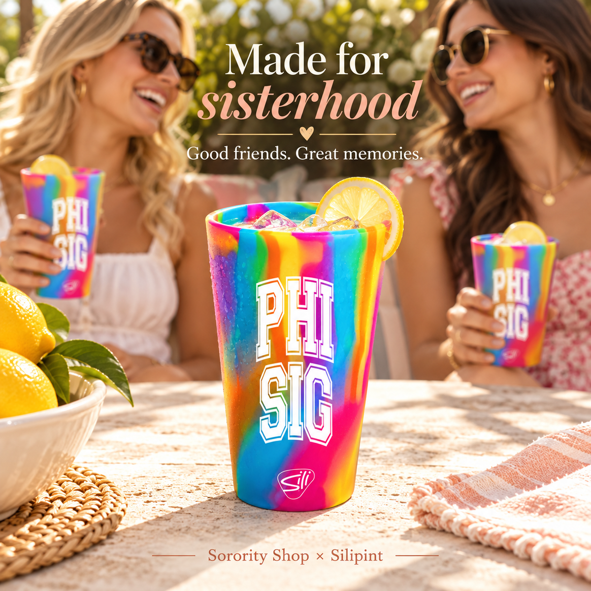 Sorority Shop x Silipint Phi Sigma Sigma 16oz Silicone Cup
