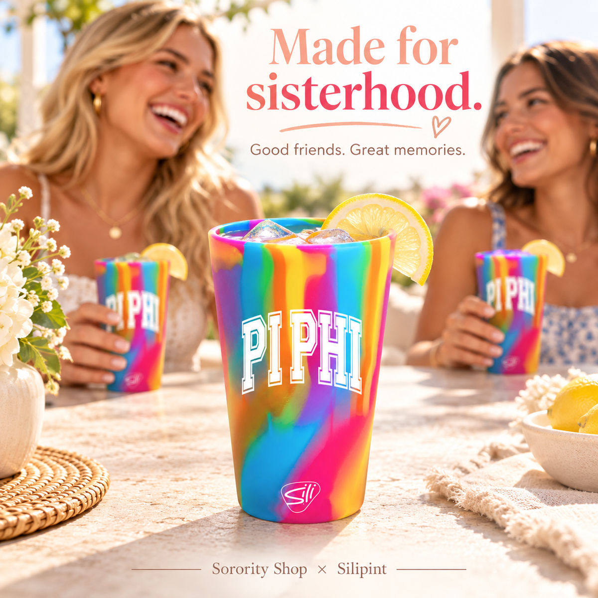 Sorority Shop x Silipint Pi Beta Phi 16oz Silicone Cup
