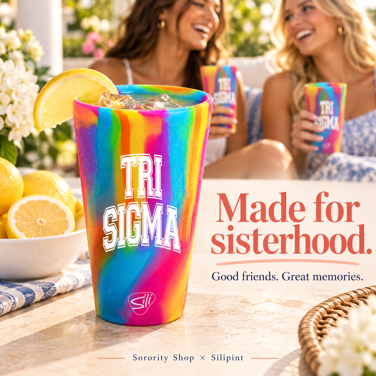 Sorority Shop x Silipint Sigma Sigma Sigma 16oz Silicone Cup