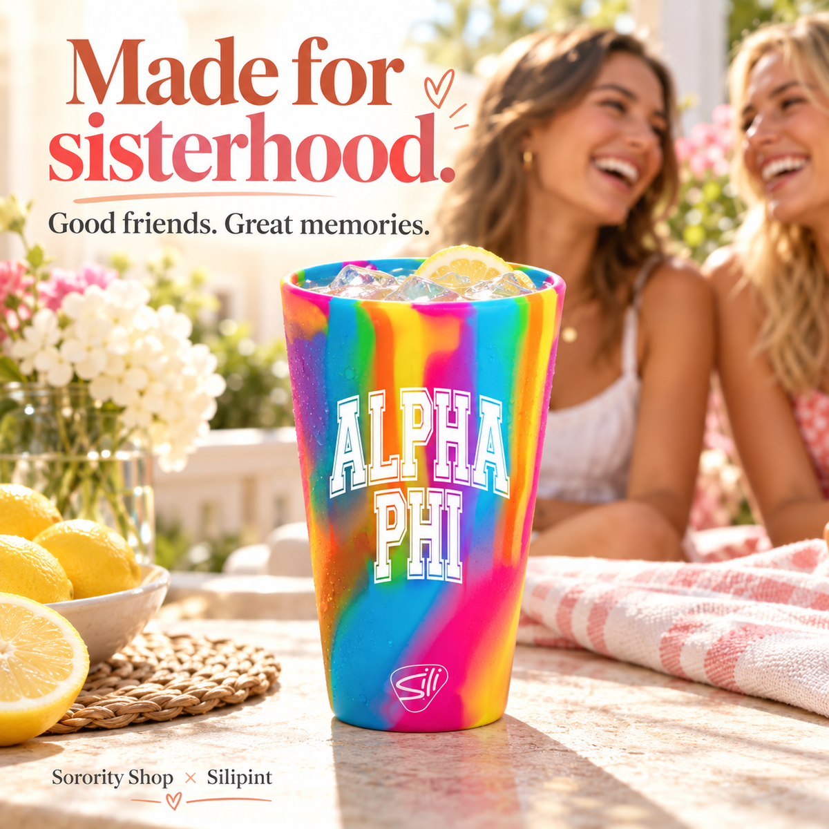 Sorority Shop x Silipint Alpha Phi 16oz Silicone Cup