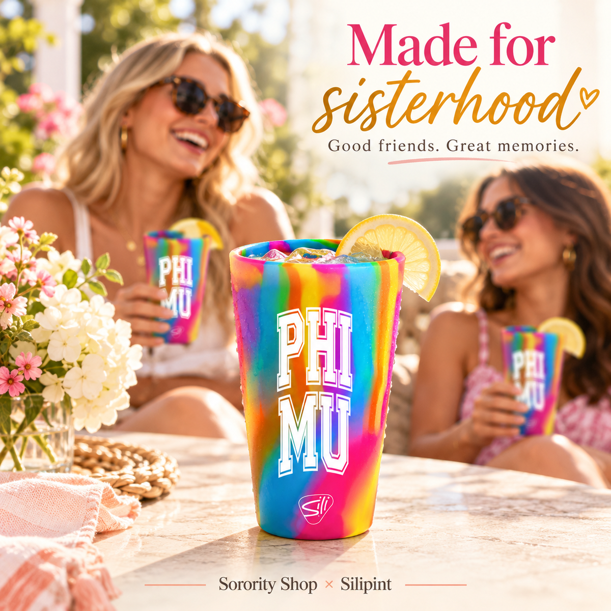 Sorority Shop x Silipint Phi Mu 16oz Silicone Cup