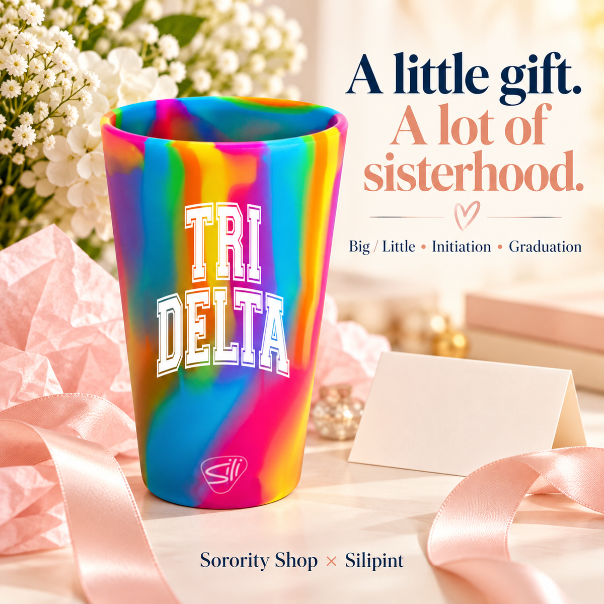 Sorority Shop x Silipint Delta Delta Delta 16oz Silicone Cup