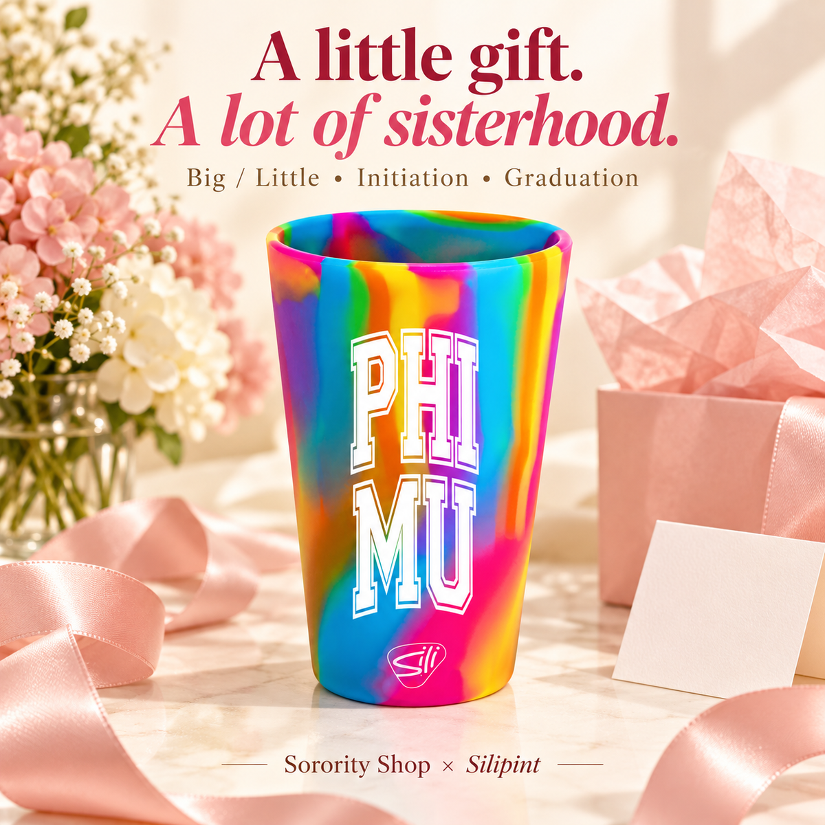 Sorority Shop x Silipint Phi Mu 16oz Silicone Cup