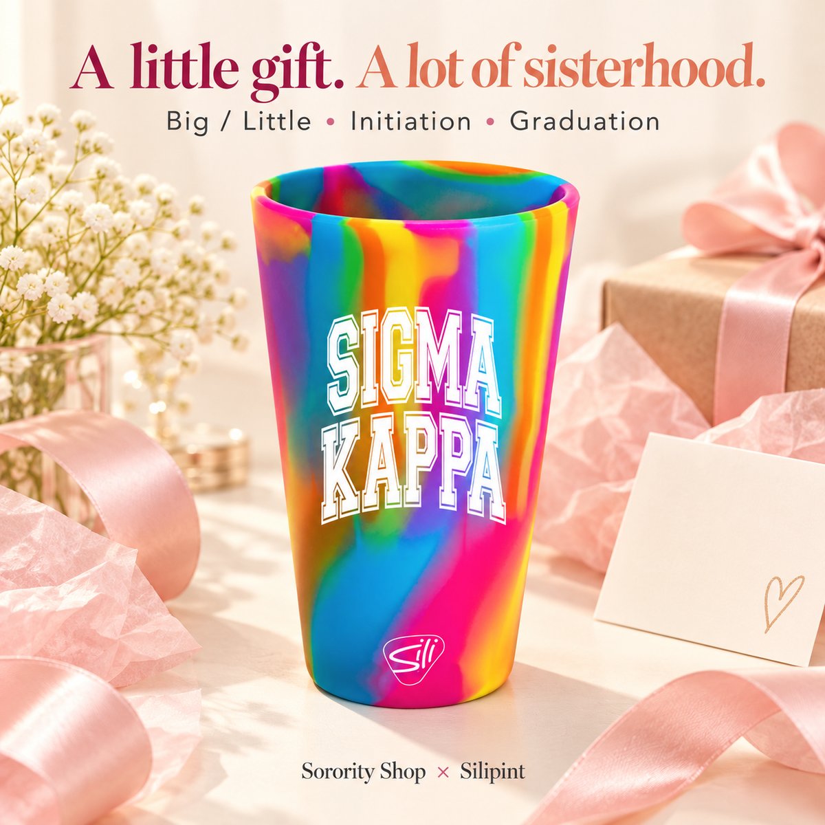 Sorority Shop x Silipint Sigma Kappa 16oz Silicone Cup
