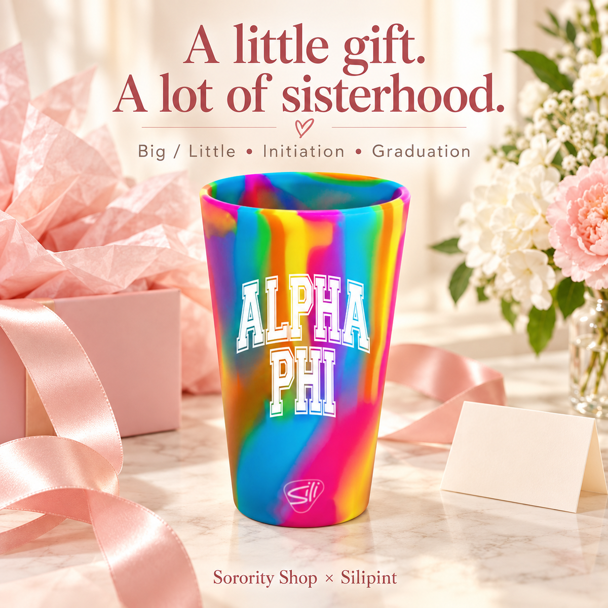 Sorority Shop x Silipint Alpha Phi 16oz Silicone Cup